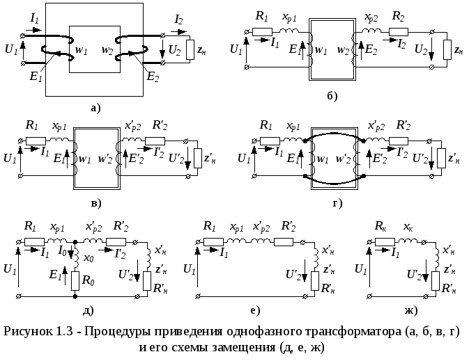 В каком режиме работает трансформатор какие параметры схемы замещения