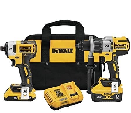 DEWALT 20V MAX XR Аккумуляторная дрель комбинированный комплект