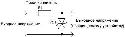 Схема включения диода в электрическую цепь